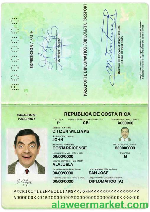 Costa Rica diplomatic passport